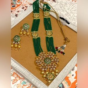 New jndian long sita necklace set